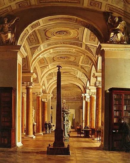Alexey Tyranov View on the Hermitage Library Spain oil painting art